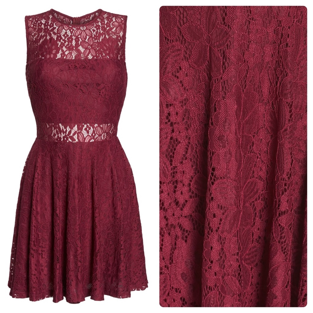 Lulus Lace Skater Dress - Picture 3 of 3